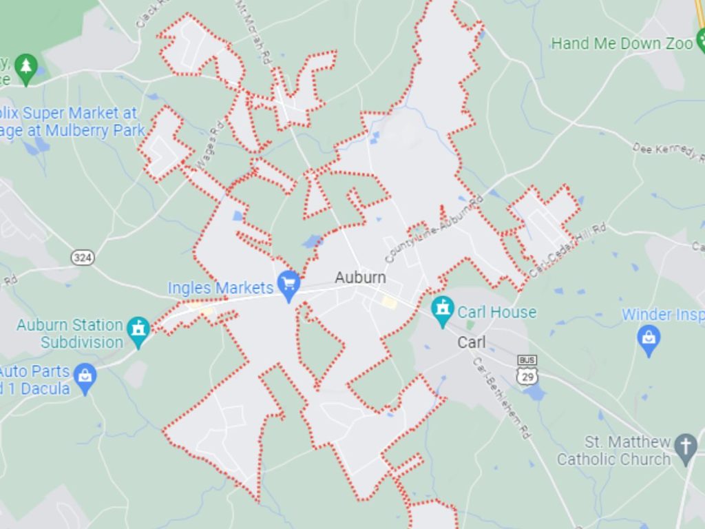 Auburn, GA Map