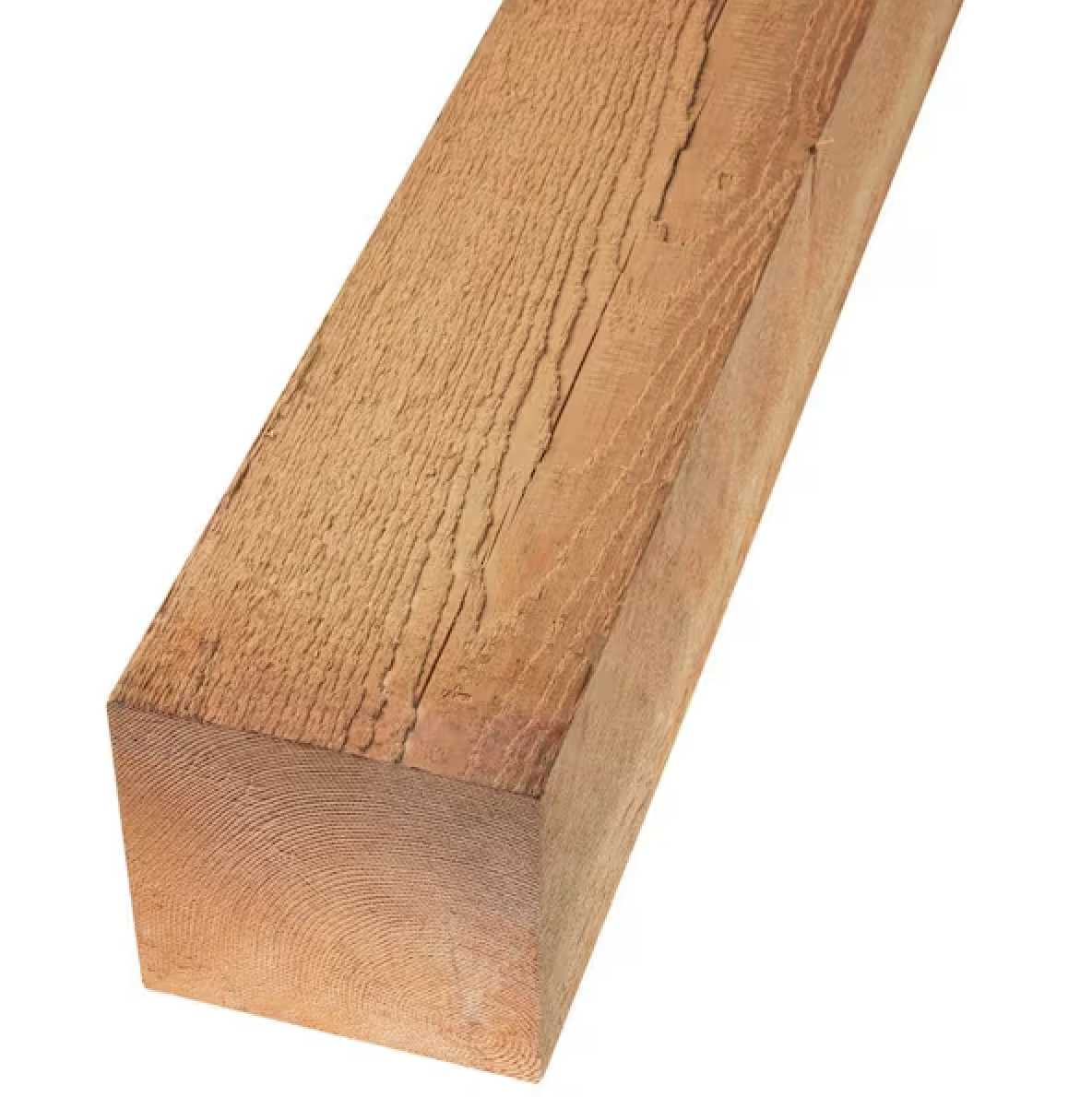4 Inch x 4 Inch x 10 Foot Western Red Cedar Wood Fence Post for Privacy and Picket Fencing