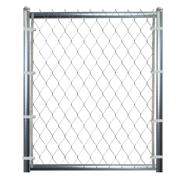 5 Foot x 5 Foot Galvanized Chain Link Gate Kit with 1 5/8 Inch Frame for Fence Openings