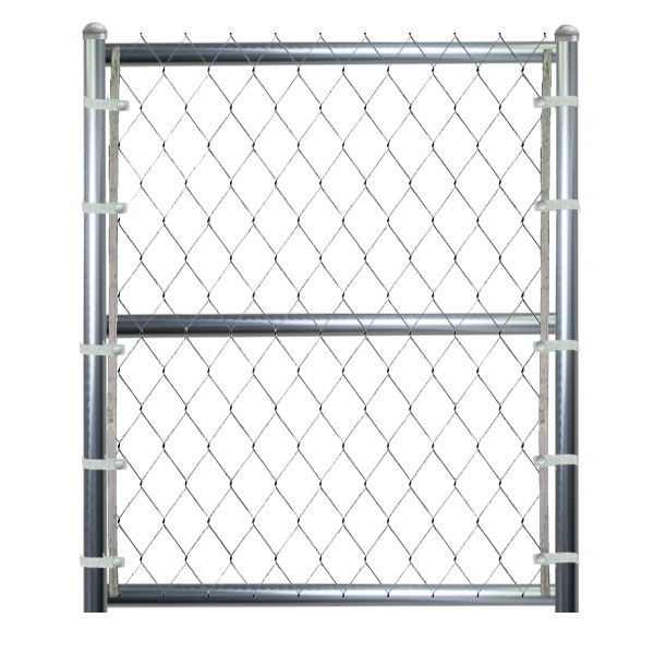 6 Foot x 5 Foot Galvanized Chain Link Gate Kit with 1 5/8 Inch Frame and Midbrace