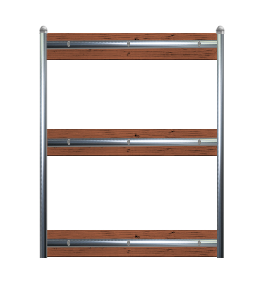6 Foot x 3 Foot Galvanized Steel and Cedar Wood Fence Gate Frame for 6 Foot Wood Fencing