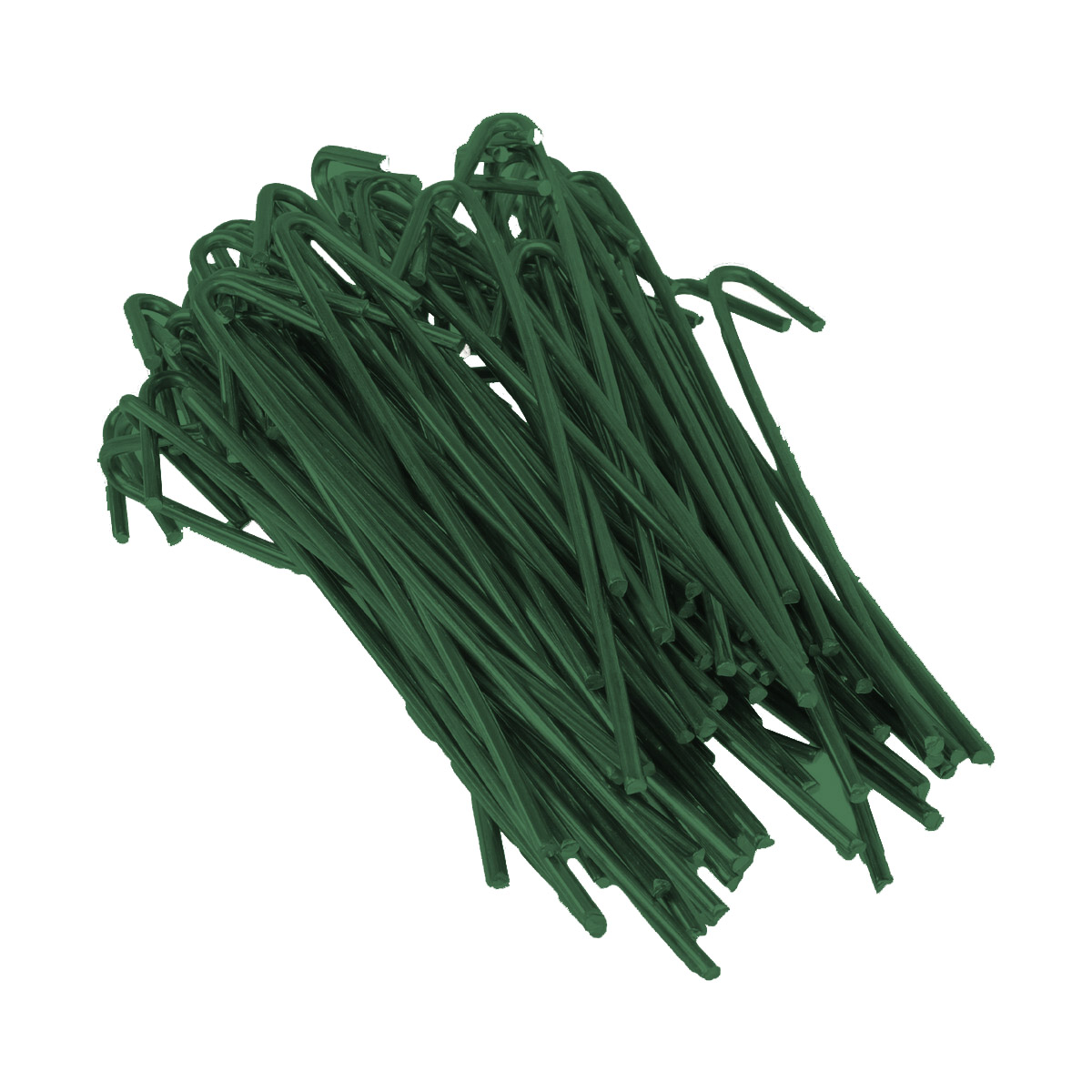 Green 9 Gauge Vinyl-Coated Steel Chain Link Fence Tie Wire, 8 1/4 Inch, Bag of 100